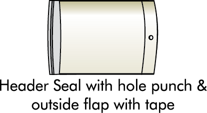 Header Seal with Hole Punch & Outside Flap with Tape